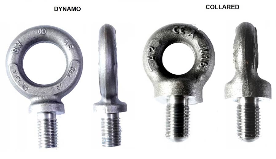 collared and dynamo eye bolts